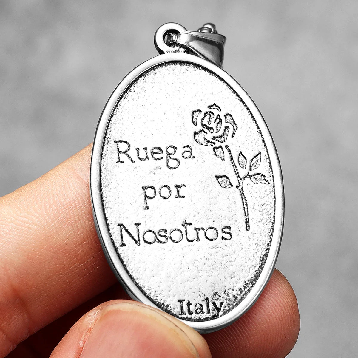 Catholic Guadalupe Powerful Amulet Rose Stainless Steel Men Necklaces Pendant Chain Vintage For Women Jewelry Gifts Wholesale
