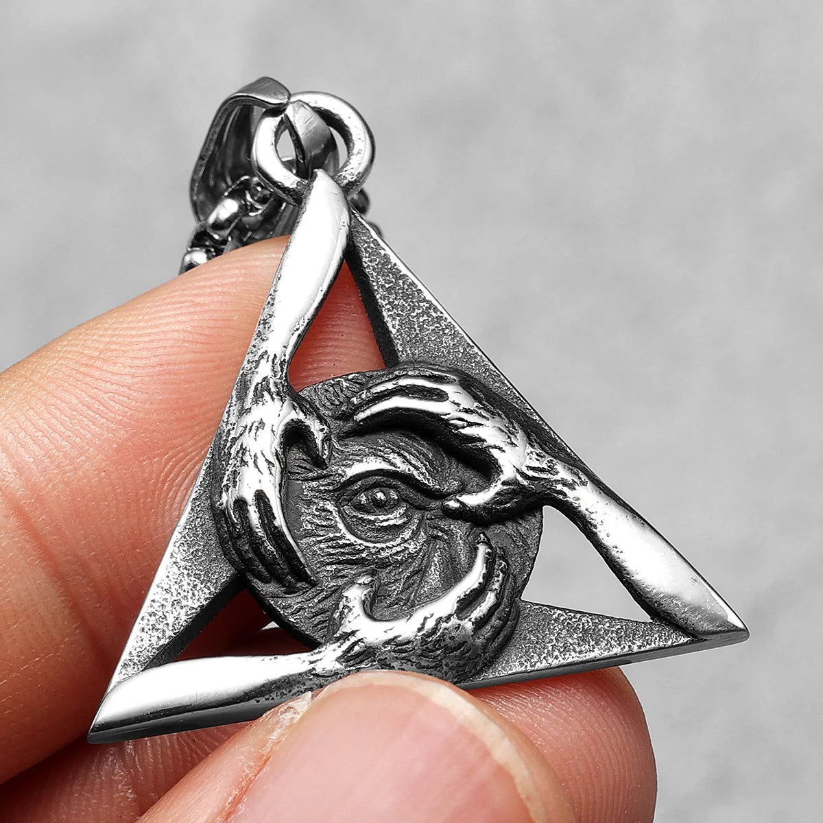 Freemasonry Eye of Light Stainless Steel Men Necklaces Pendant Chain Punk For Women Fashion Jewelry Gifts Wholesale Dropshiping