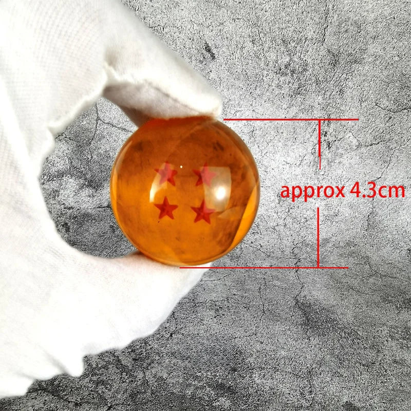 4.3 5.7 Cm Dragon Ball Z Crystal Ball Anime Figure 1 2 3 4 5 6 7 Star Dragon Balls with Stand Collectible Desktop Decoration Toy