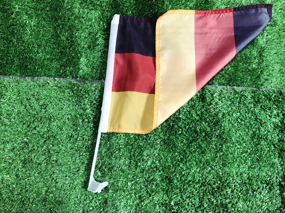 CUSTOM FLAG Germany car flag 30*45cm Germany car waving Flag with plastic flagpole