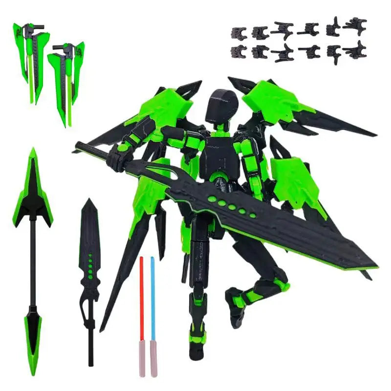 3D Printed Death/Swordsman Dummy 13 Action Figures Multi-Jointed Movable Lucky 13 Action Figure Nova 13 Action Figure for Gift