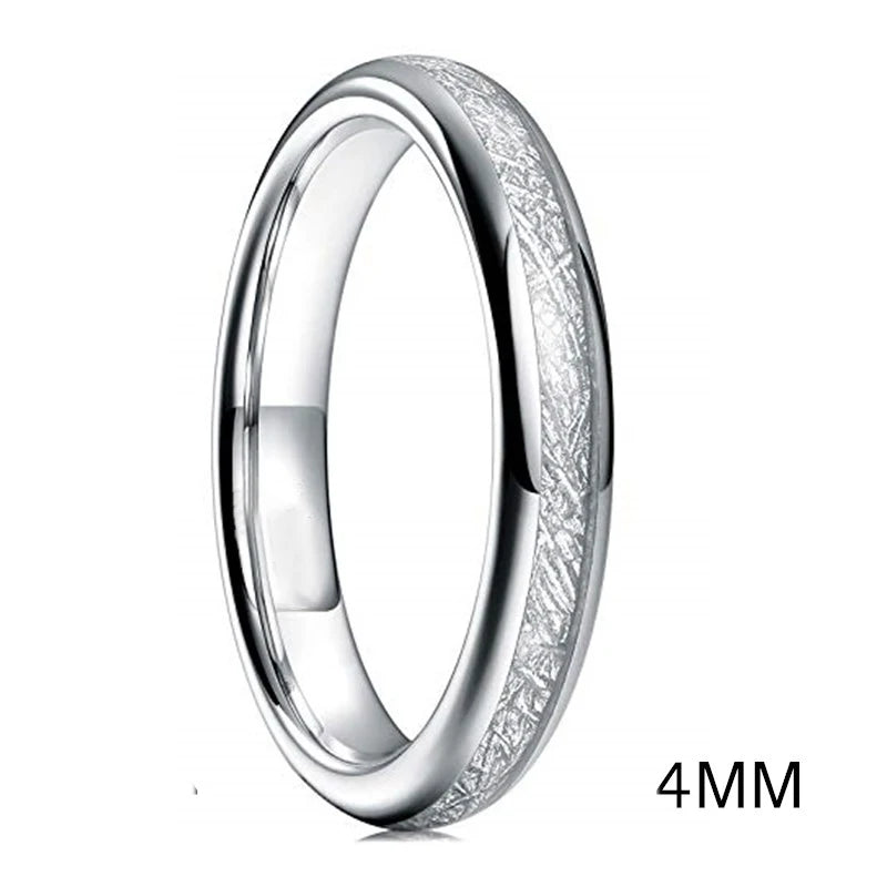 Simple Titanium Stainless Steel Rings For Men Women Koa Wood Inlay Luxury Wedding Band Engagement Rings Jewelry anillos mujer