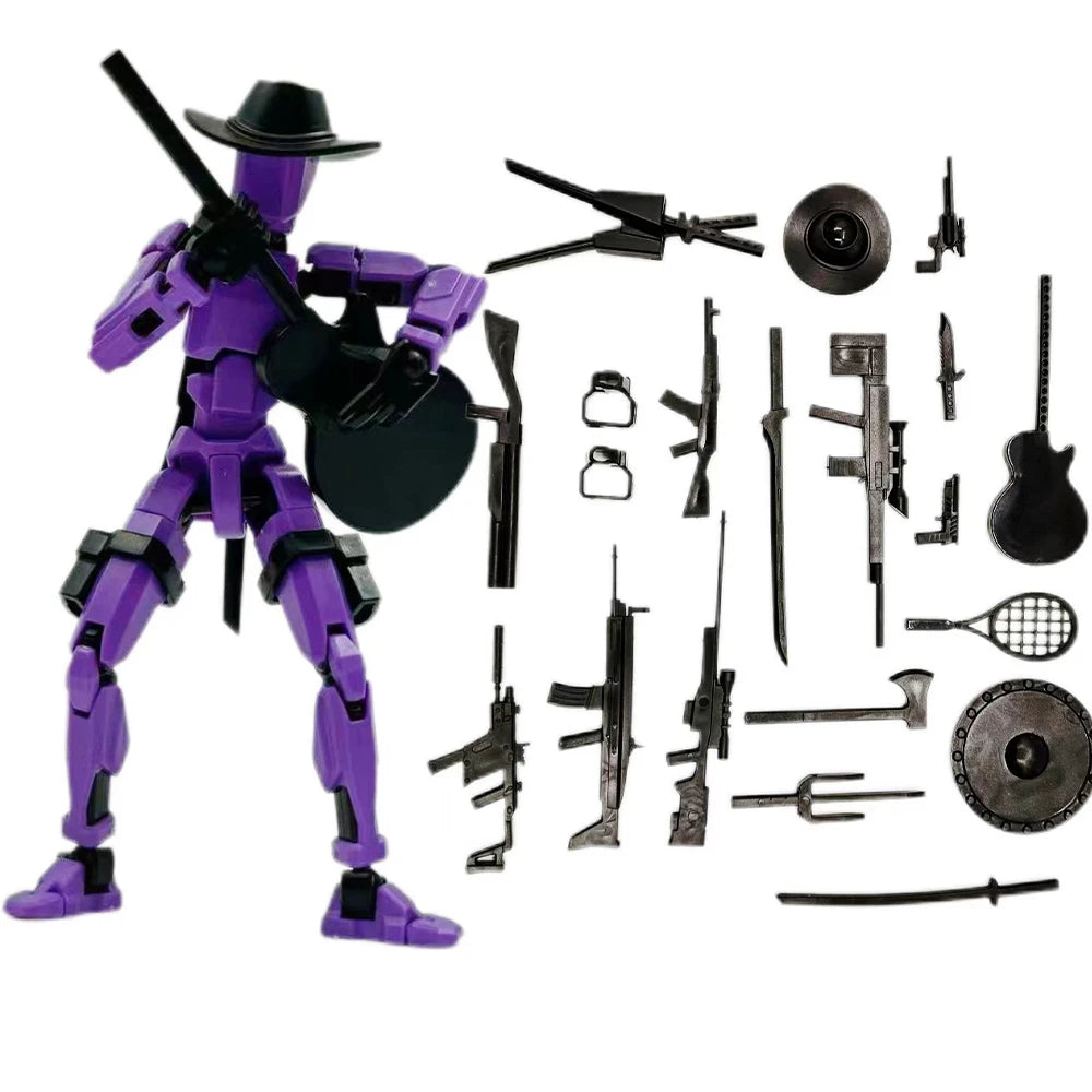 3D Printed Death/Swordsman Dummy 13 Action Figures Multi-Jointed Movable Lucky 13 Action Figure Nova 13 Action Figure for Gift