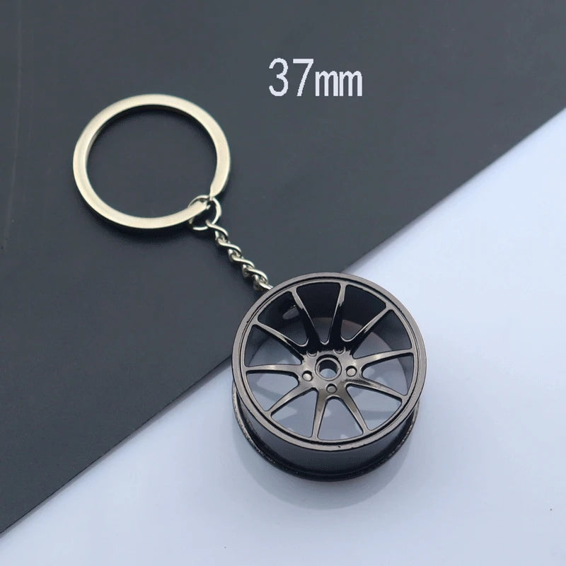 Creative Wheel Tire Style Keychain Speed Gearbox Gear Head Key Ring Metal Car Trinket Keyring Boyfriend Unique Birthday Gift B