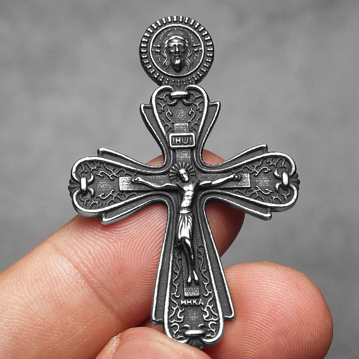 Retro Jesus Cross Amulets Stainless Steel Men Necklaces Pendant Chain Punk For Women Fashion Jewelry Gifts Wholesale Dropshiping