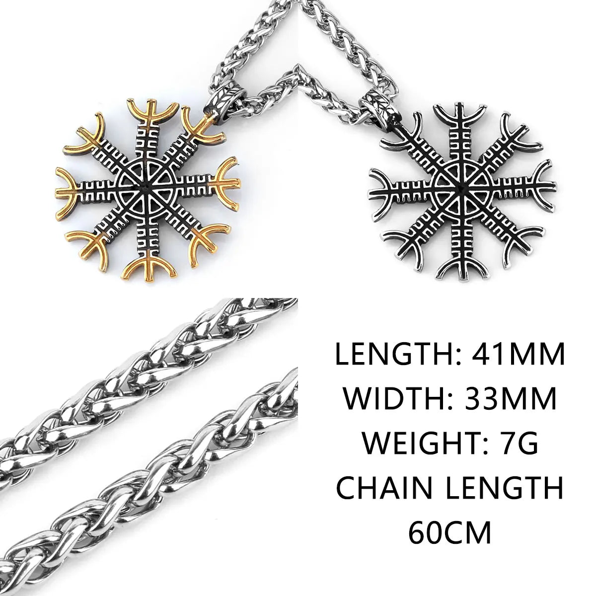 Vikings Odin Rune Necklace Various Men's Nordic Vegvisir Valknut Amulet Pendant Stainless Steel Punk Fashion Jewelry Wholesale