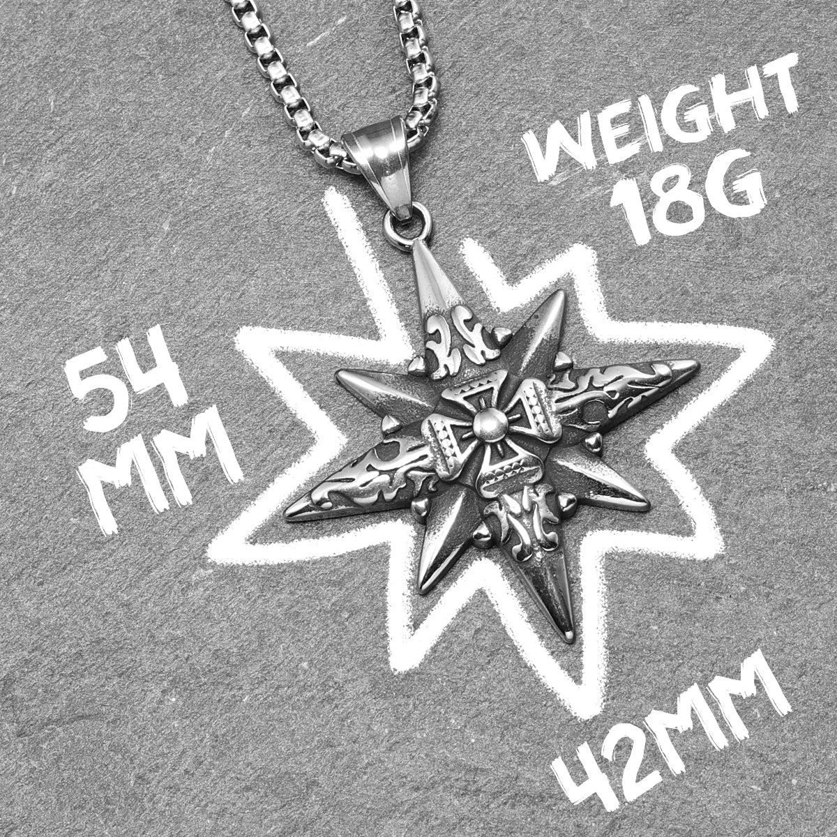 Simple Polar Star Compass Stainless Steel Men Necklaces Pendant Chain Punk For Women Fashion Jewelry Gifts Wholesale Dropshiping