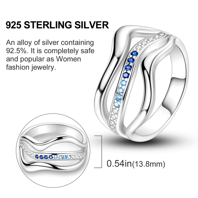925 Sterling Silver Infinite Love Ring Original Luxury Design Zircon Finger Rings For Women High Quality Wedding Jewelry Gift