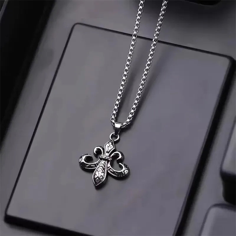 European And American Fashion Personality Retro Gothic Cross Necklace For Men And Women Street Hip-Hop Trendsetters Versatile Pe