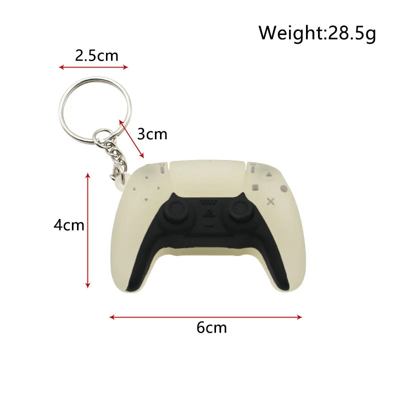 Fashion Ps5 Simulation Drop Glue Console Game Handle KeyChain Boys Pendant llaveros Simple Tide Play Hanging Ornaments Gifts