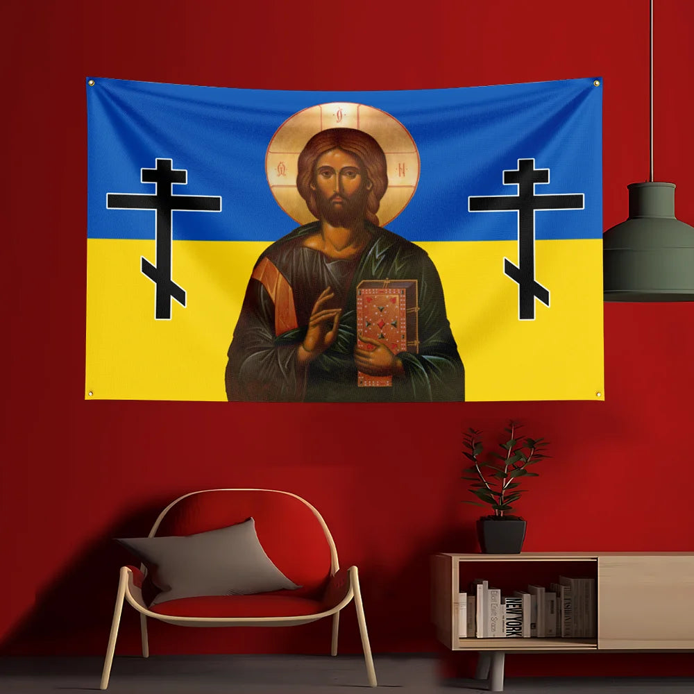 3X5 FT J-JesusS Game Flag Polyester Printed Party Flag for Garage Room Decoration