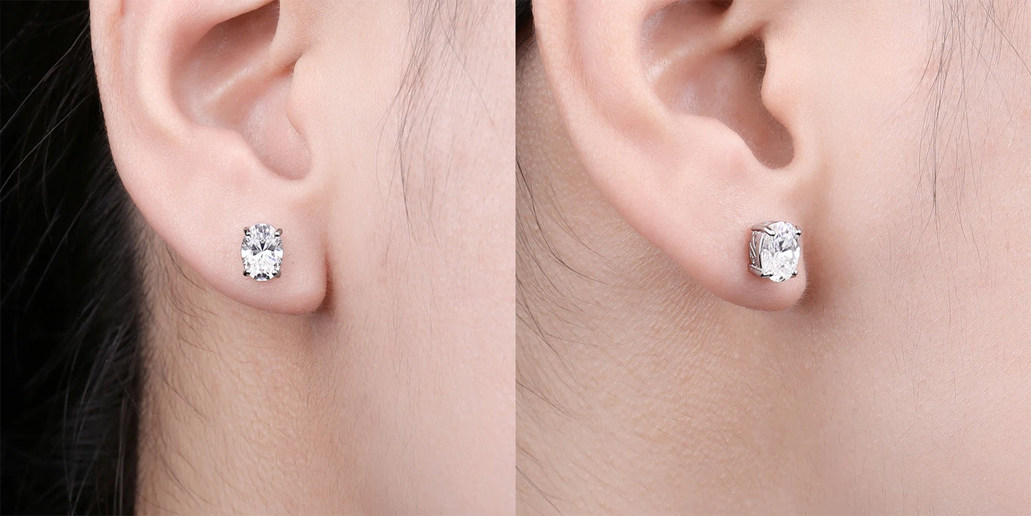 JewelryPalace Round 5A Cubic Zirconia Wedding Engagement 925 Sterling Silver Stud Earrings for Woman Fashion Anniversary Gift
