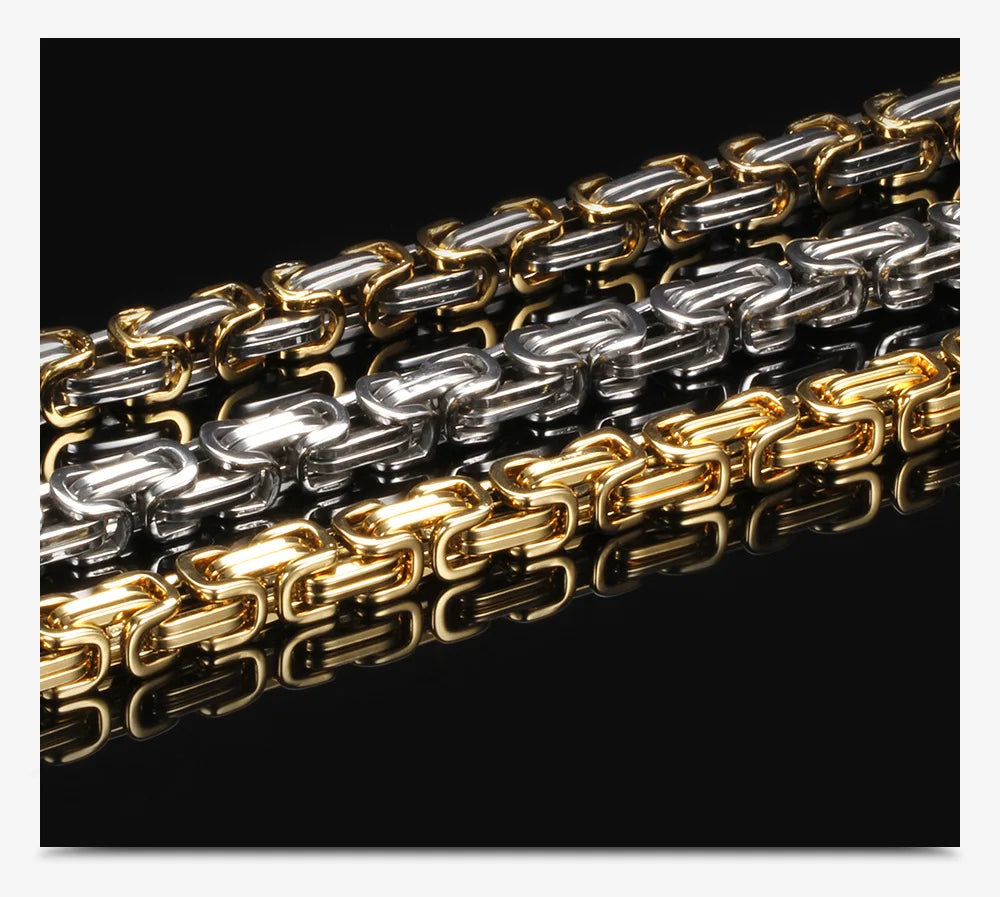 YQ 8MM Stainless Steel Bracelet For Men Jewelry Accessories Homme Hand Chain Motorcycle Bikes Rock Male