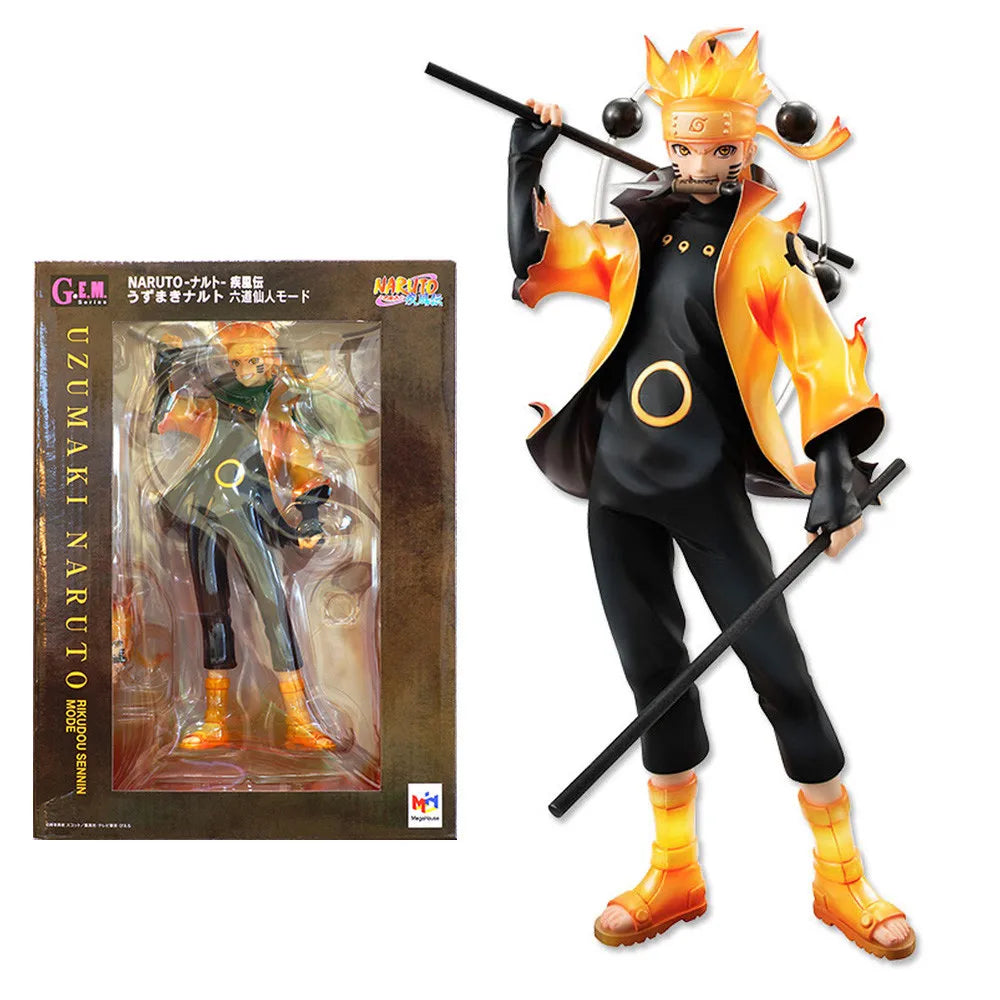 28CM Anime Naruto Uzumaki Naruto Figure Rikudousennin Modo Standing Model Toy Gift Collection Action Figure PVC