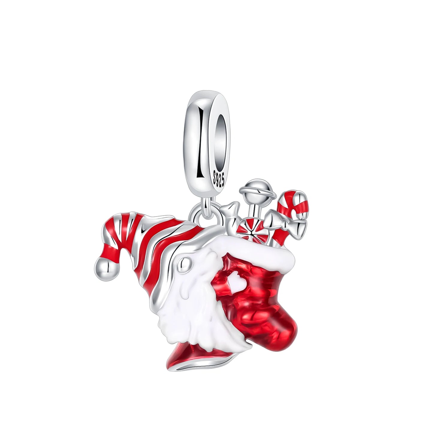 Heart & Organ Charm 925 Sterling Silver Red Rose Skull Dangle Pendant Dark Aesthetic Fit Bangle Bracelet Necklace DIY Jewelry
