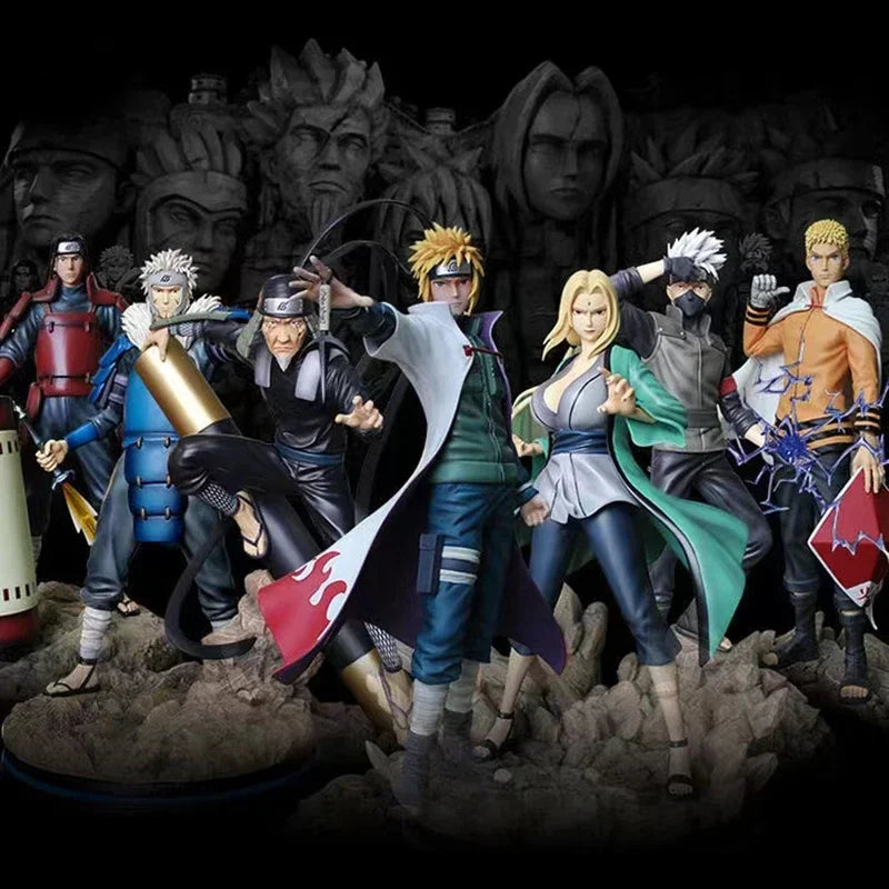 28cm Naruto Figure Anime Model GK Shippuden Boruto Kakashi Hokage Hashirama Tsunade Namikaze Minato Action Figure Kids Toy Gifts