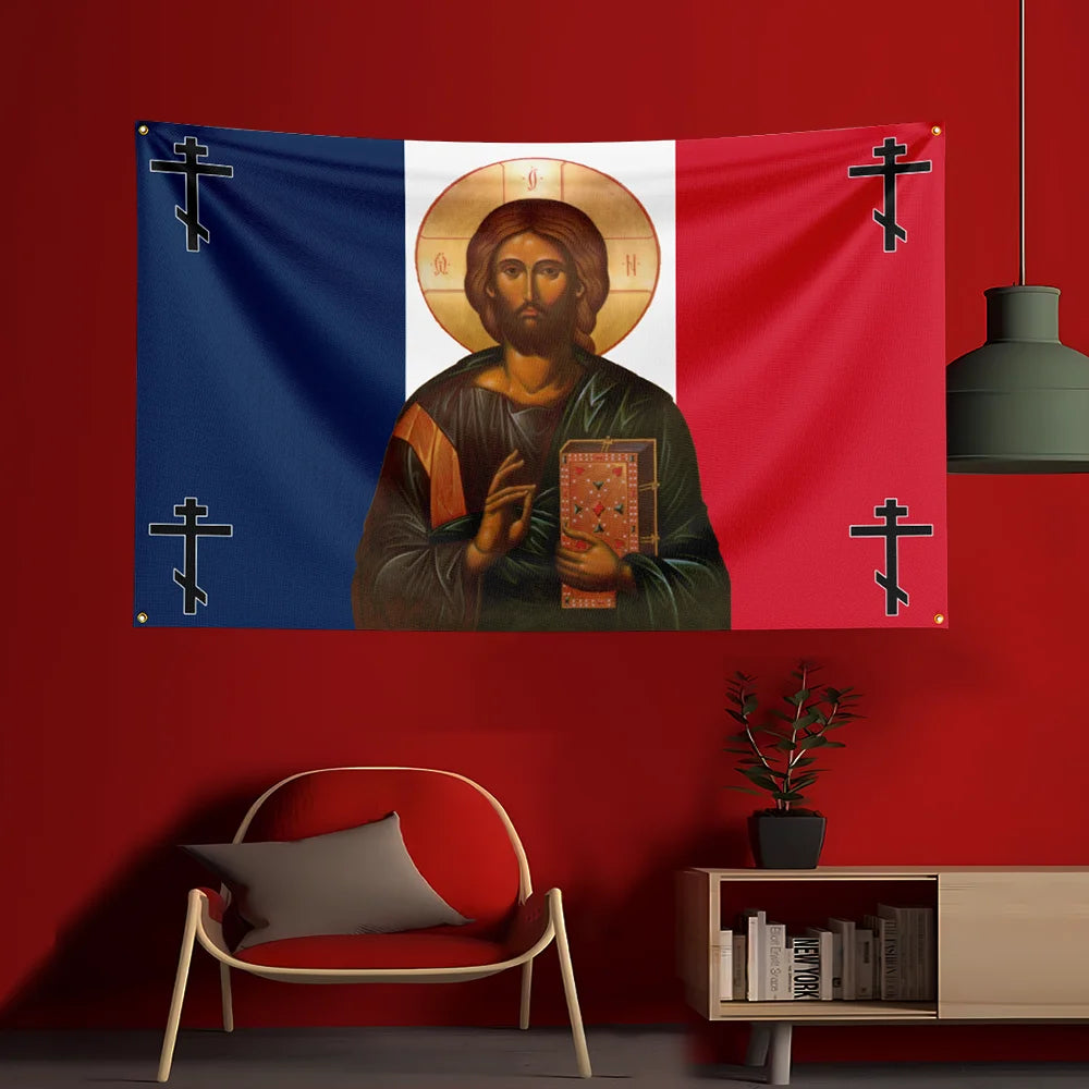 3X5 FT J-JesusS Game Flag Polyester Printed Party Flag for Garage Room Decoration