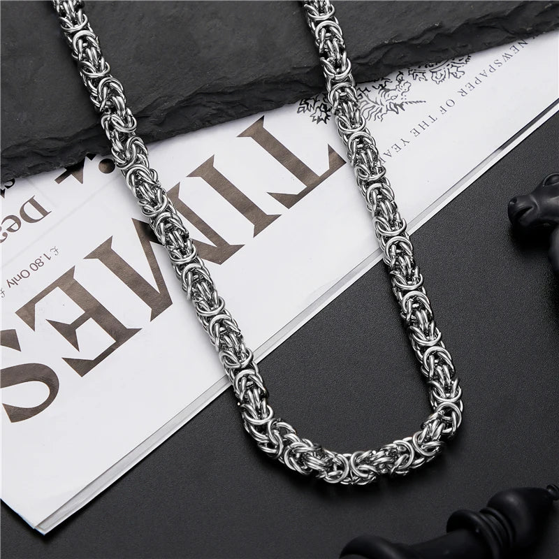 High-end 316L Titanium Steel Hand-assembled Ins Ladies Necklace Male Trendy Personality Hip-hop Sweater Chain Wholesale