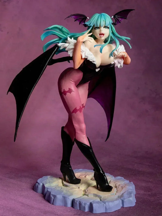 23cm Morrigan Aensland Anime Figure Lilith Darkstalkers Action Figurine Pvc Statue Felicia Figure Girl Model Collection Toy 23cm Morrigan with box