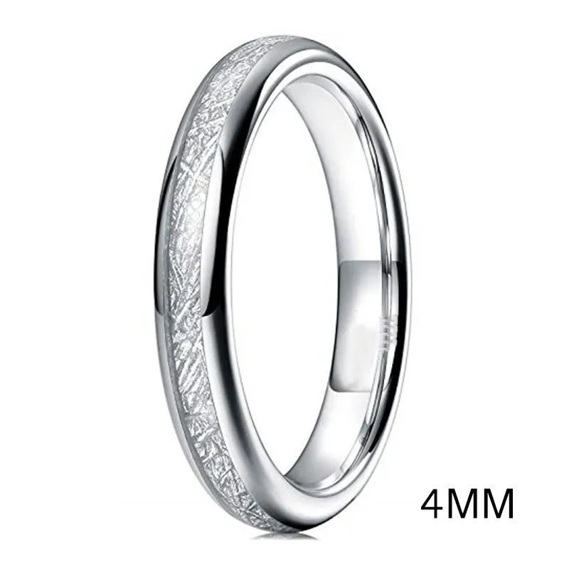 Simple Titanium Stainless Steel Rings For Men Women Koa Wood Inlay Luxury Wedding Band Engagement Rings Jewelry anillos mujer