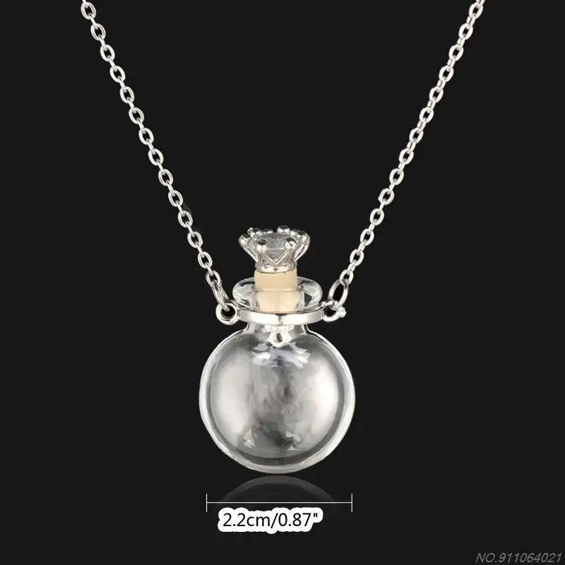 Transparent Heart Vial Bottle Necklaces Steel Chain Make Blood Vial Necklace Women Jewelry Gift Dropship