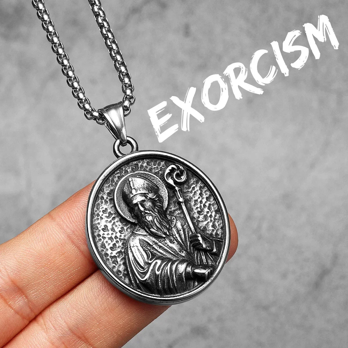 Virgin Mary Cross Powerful Amulets Stainless Steel Men Necklaces Pendant Chain Cool Thing for Girl Women Jewelry Gifts Wholesale