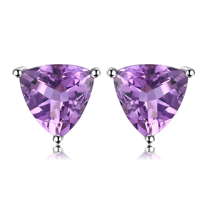JewelryPalace Rose Gold Yellow Gold Plated Oval Natural Amethyst Citrine Garnet Topaz Peridot 925 Sterling Silver Earrings Woman