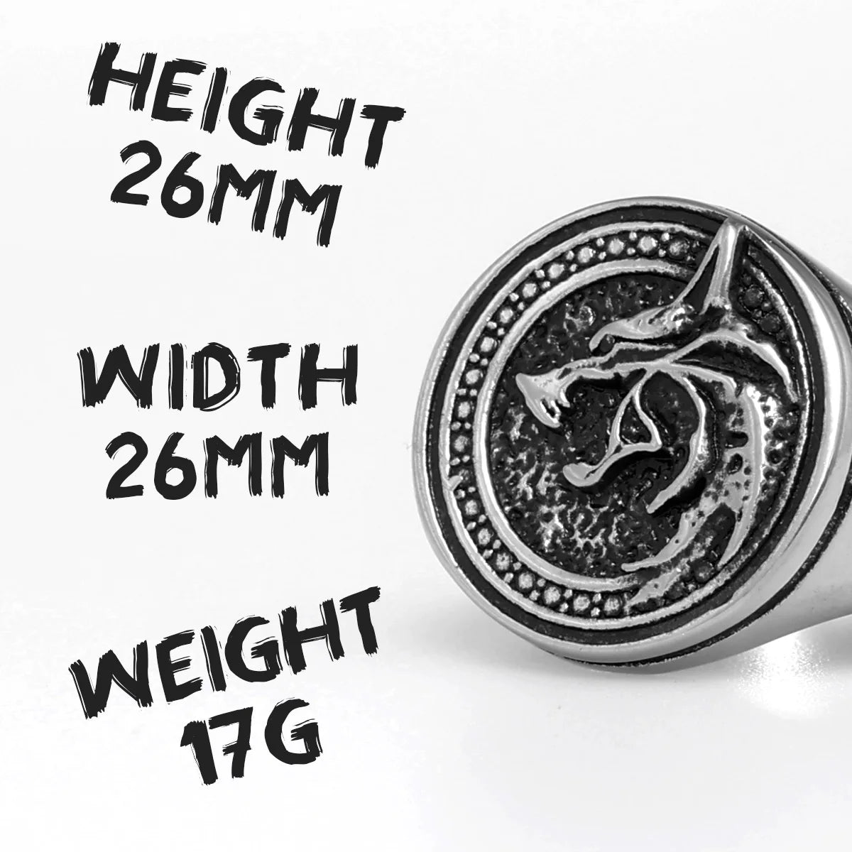 Viking Wizard Wolf Paw Stainless Steel Mens Rings Punk HipHop Unique Trendy for Male Biker Jewelry Creativity Gift