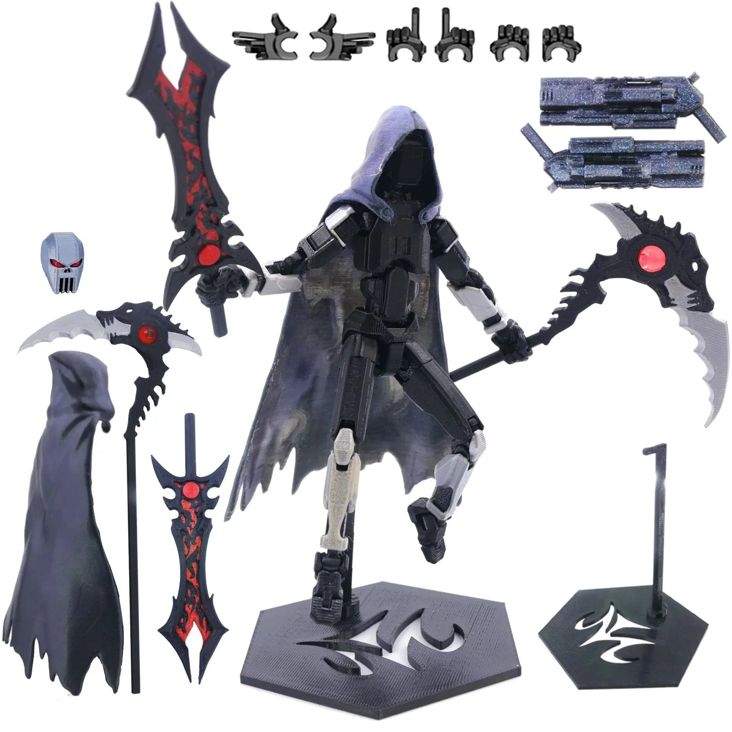 3D Printed Death/Swordsman Dummy 13 Action Figures Multi-Jointed Movable Lucky 13 Action Figure Nova 13 Action Figure for Gift