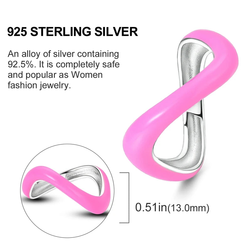 925 Sterling Silver Infinite Love Ring Original Luxury Design Zircon Finger Rings For Women High Quality Wedding Jewelry Gift
