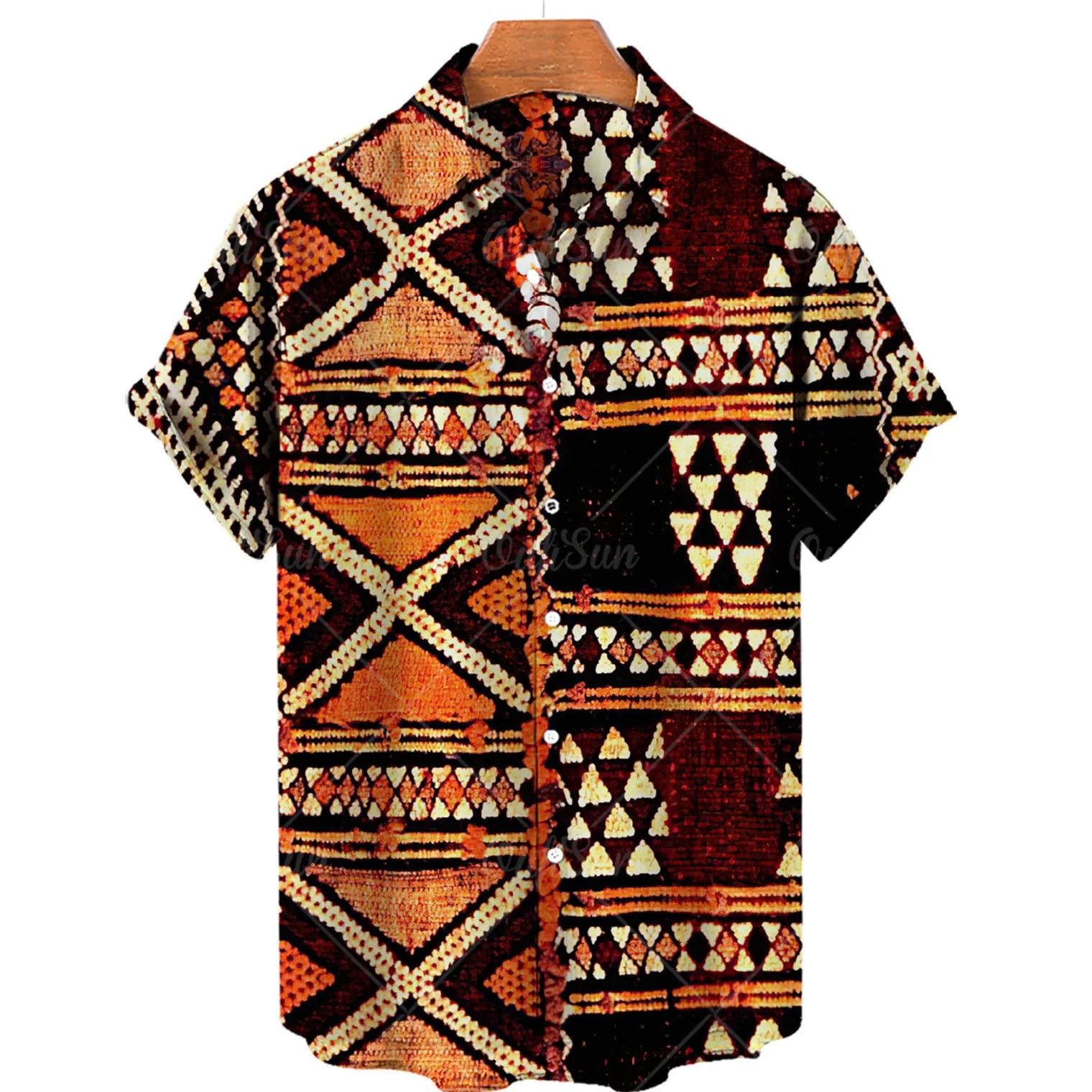 Hawaiian Shirt Summer African Men's Shirts Men Women Fashion Oversized Blouse Men's Vocation Lapel Shirt Beach Camisas Unisex CS2024XQ2644