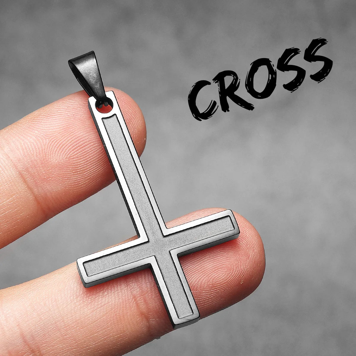 Saint Peter's Cross Simple Amulet Stainless Steel Men Necklaces Pendant Chain Punk Women Fashion Jewelry Gifts Wholesale Dropshiping