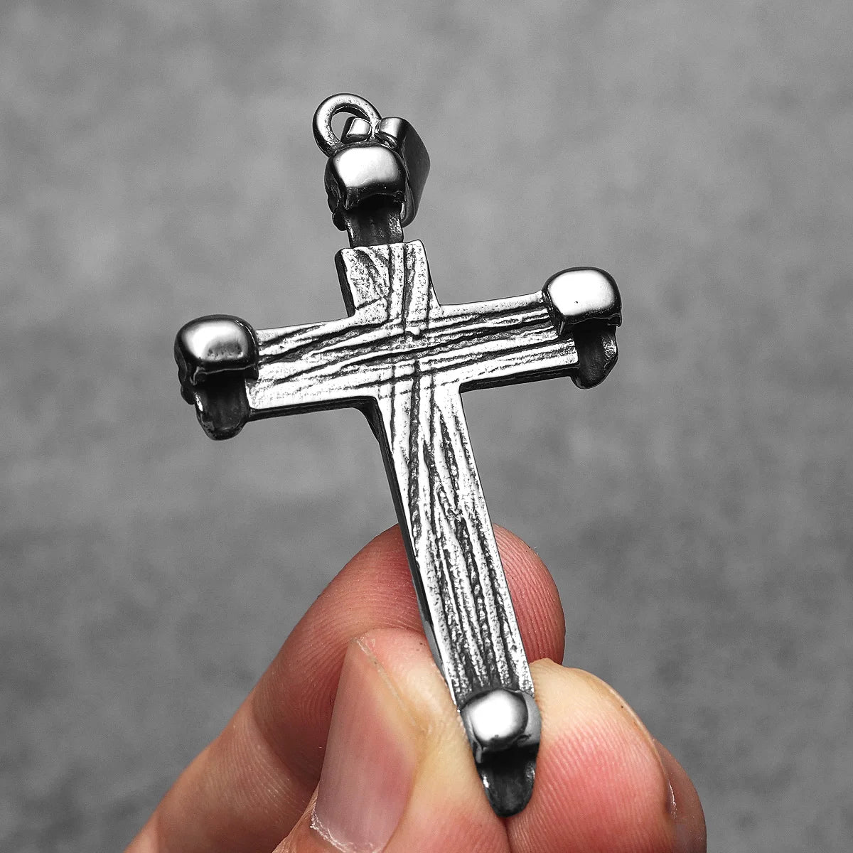 Retro Jesus Skull Cross Amulets Stainless Steel Men Necklaces Pendant Chain Punk For Women Fashion Jewelry Gifts Wholesale