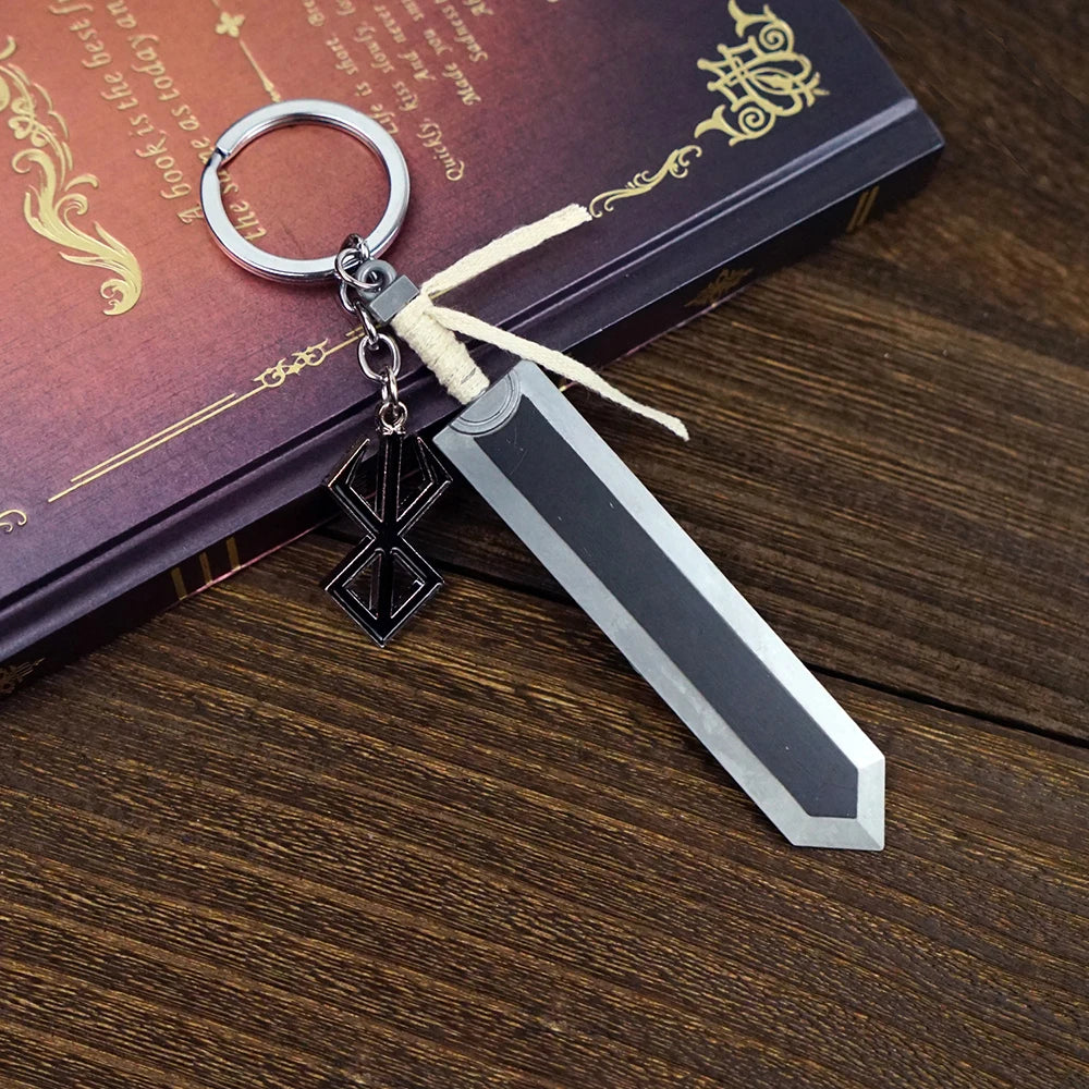 Berserk Guts Black Sword Keychain Jewelry Key Chain Anime Keyrings Keychains for Men Women Accessories Key Ring Pendant llaveros 3