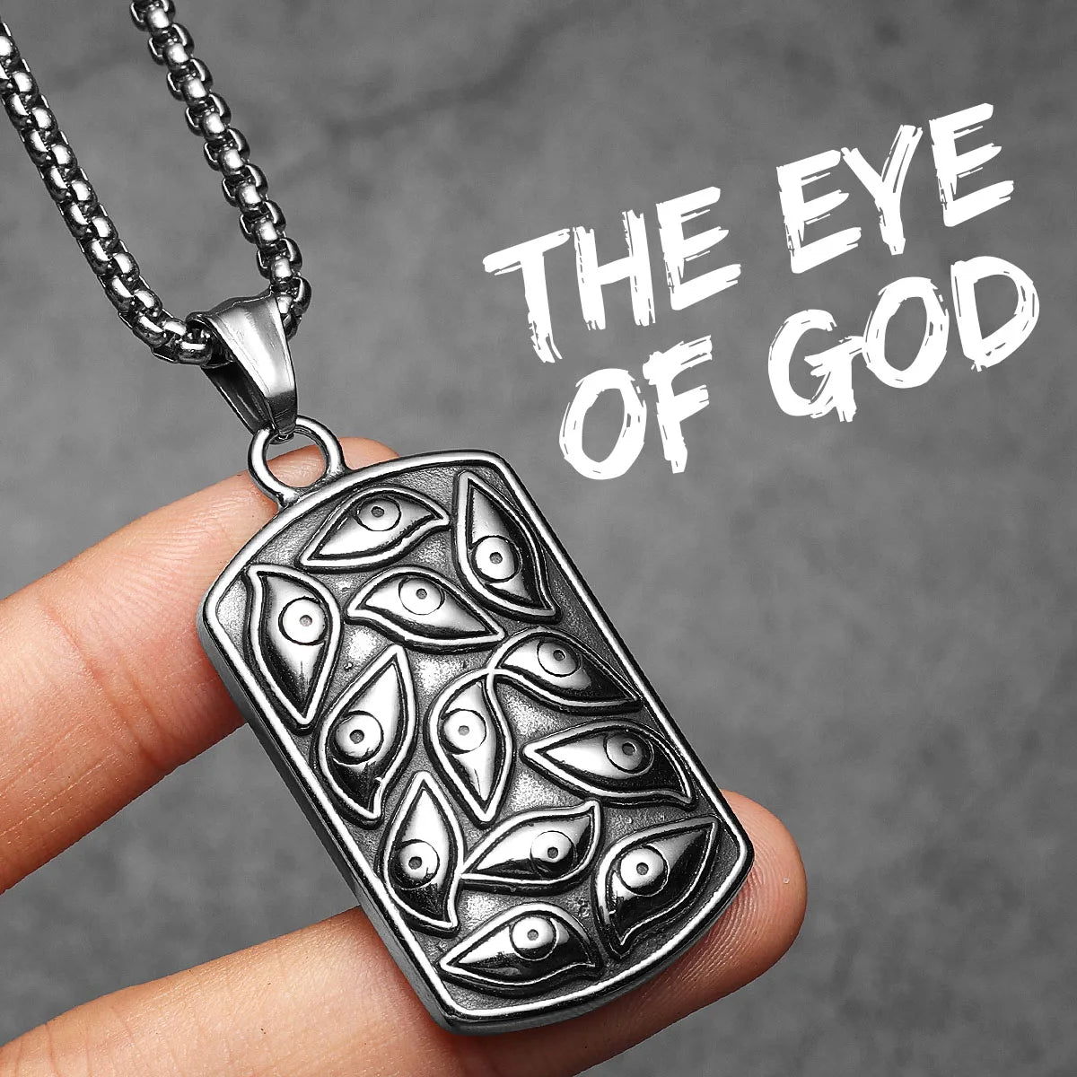 The Eye of God Unique Stainless Steel Men Necklaces Pendant Chain Punk For Women Fashion Jewelry Gifts Wholesale Dropshiping