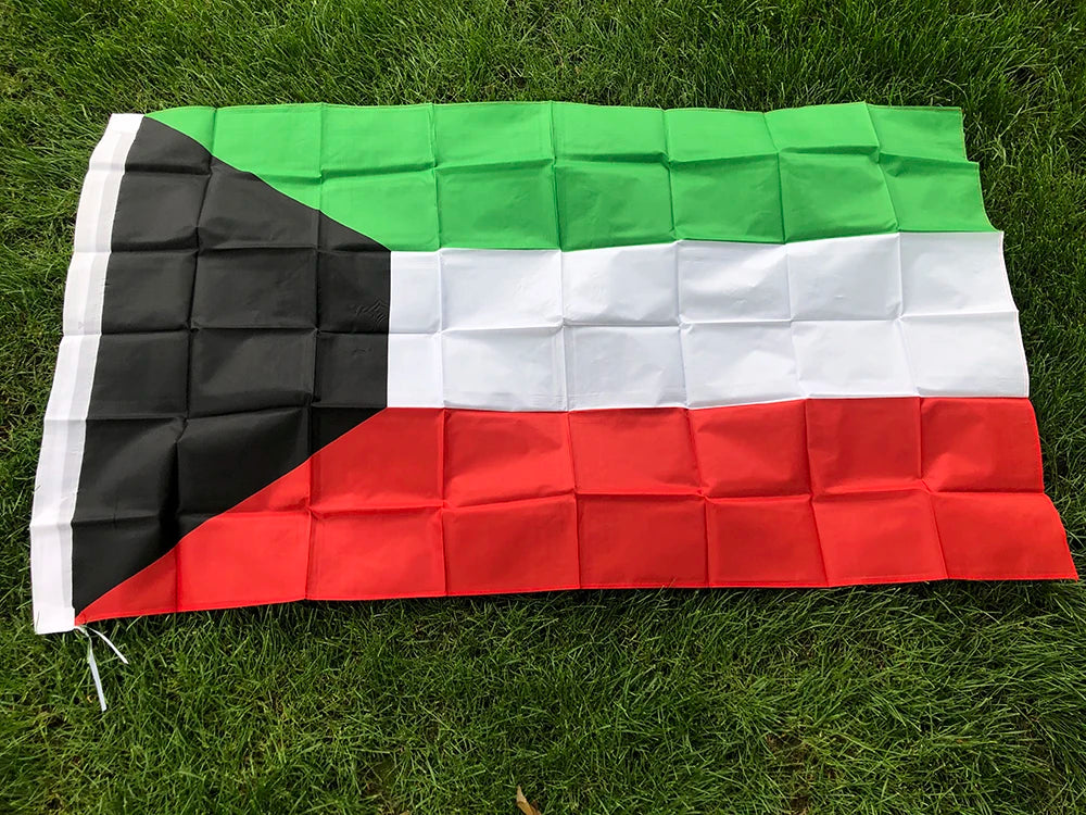 SKY FLAG Kuwait national Flag 90*150cm polyester Hanging Kuwait Flag Arab State Banner with 2 grommets For home Decora