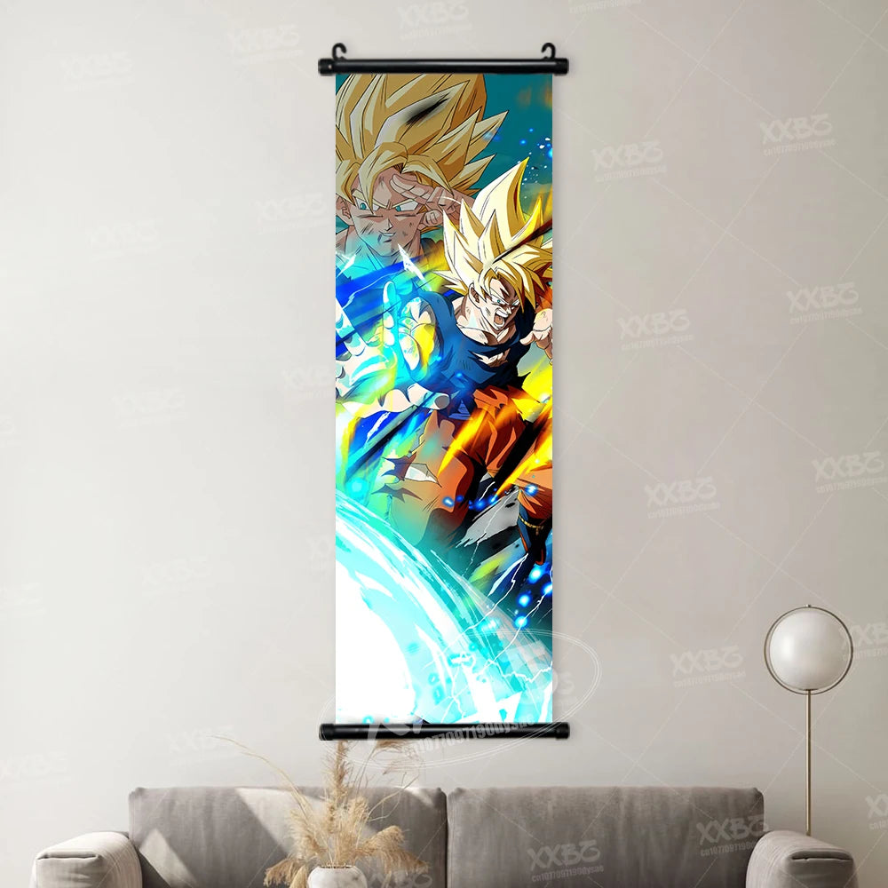 Dragon Ball Picture Recoome Anime PosterS Captain Ginyu Scrolls Painting Majin Buu Wall Art Gotenks Home Decor Goku Wallpaper qlz30-11 CHINA