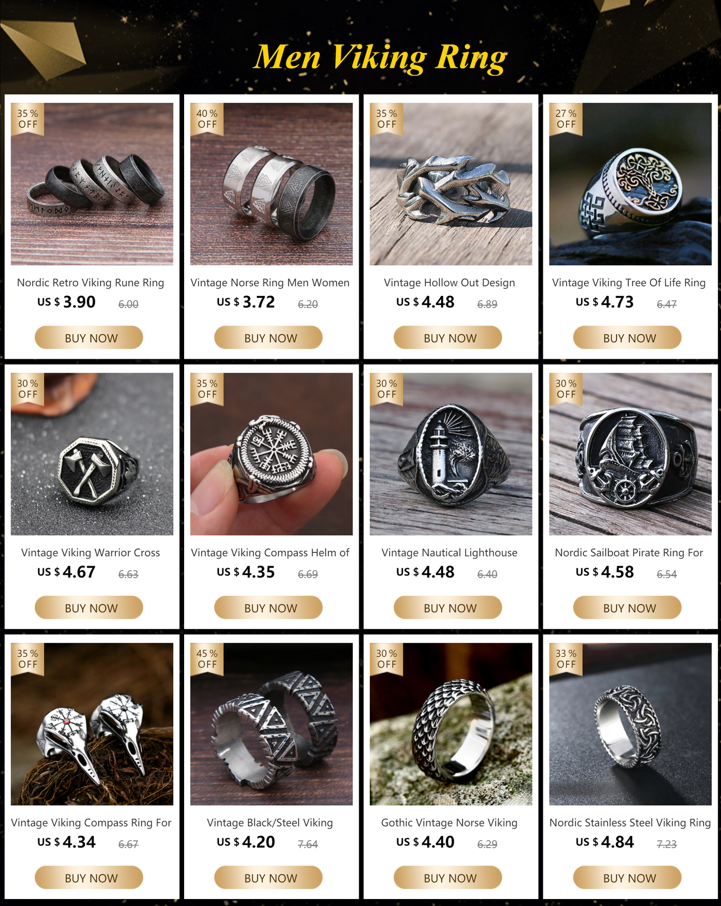 Vintage Viking Tree Of Life Ring For Men Nordic Mythology Stainless Steel Yggdrasils Ring Fashion Amulet Viking Jewelry Gift