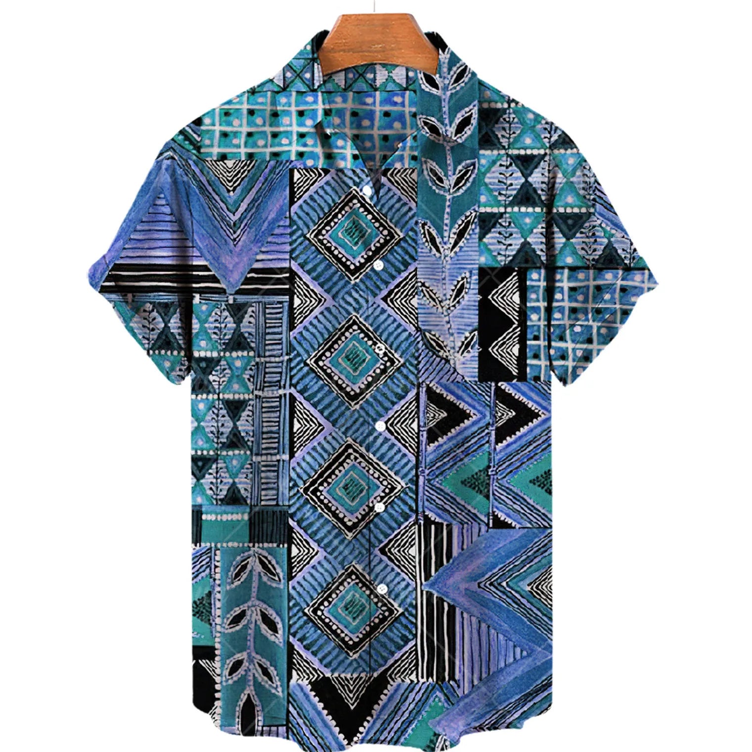Hawaiian Shirt Summer African Men's Shirts Men Women Fashion Oversized Blouse Men's Vocation Lapel Shirt Beach Camisas Unisex CS2024XQ2645