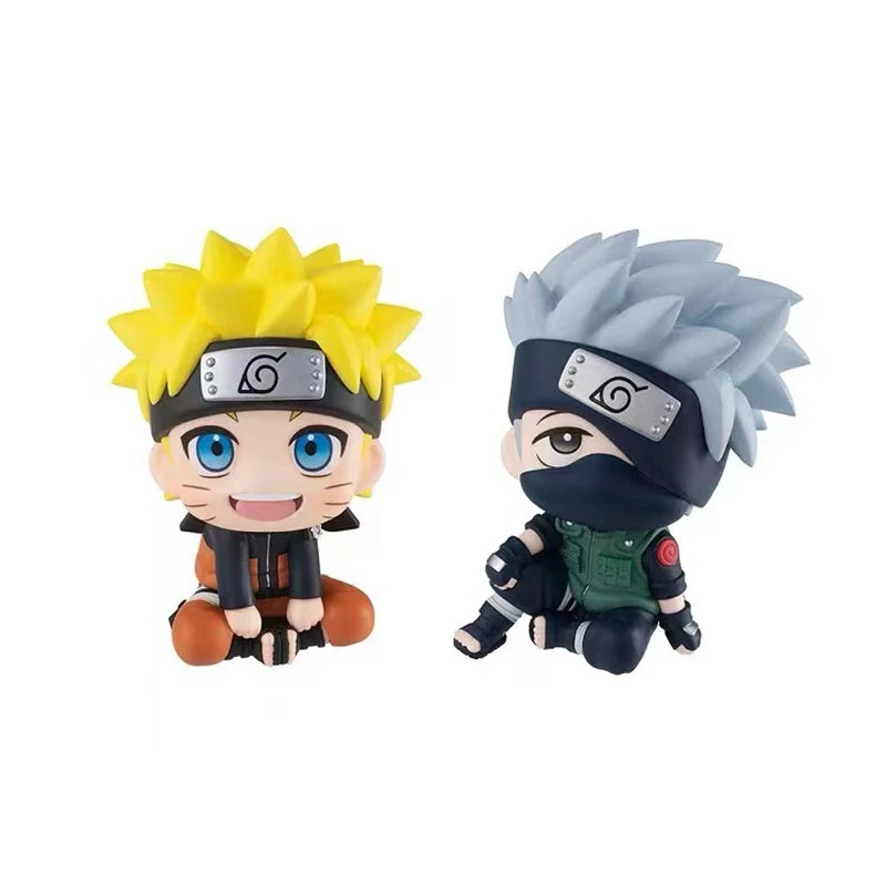 9cm Naruto Anime Figure Q Version Kawaii Figurine Car Decoration Collection Model Toy