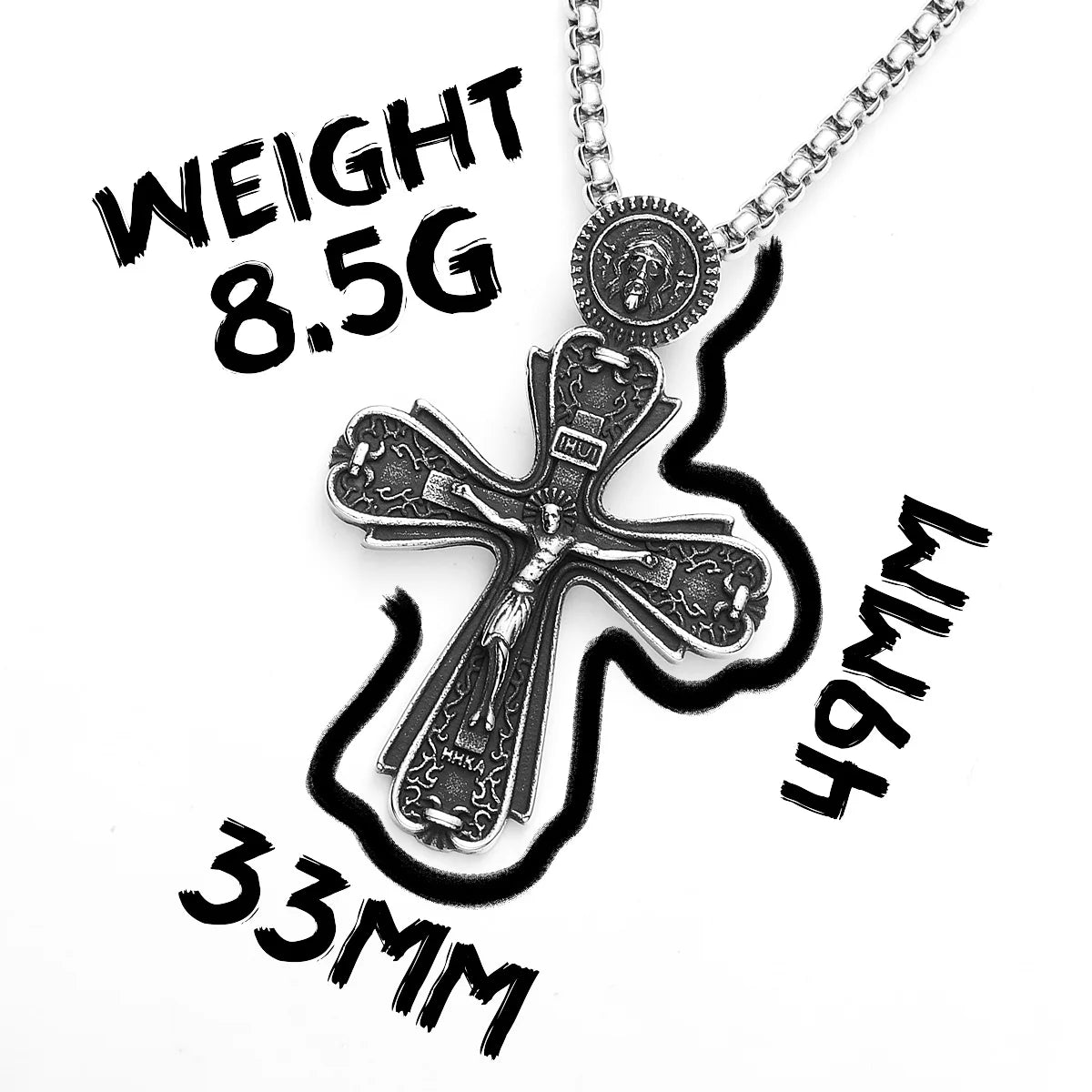 Retro Jesus Cross Amulets Stainless Steel Men Necklaces Pendant Chain Punk For Women Fashion Jewelry Gifts Wholesale Dropshiping