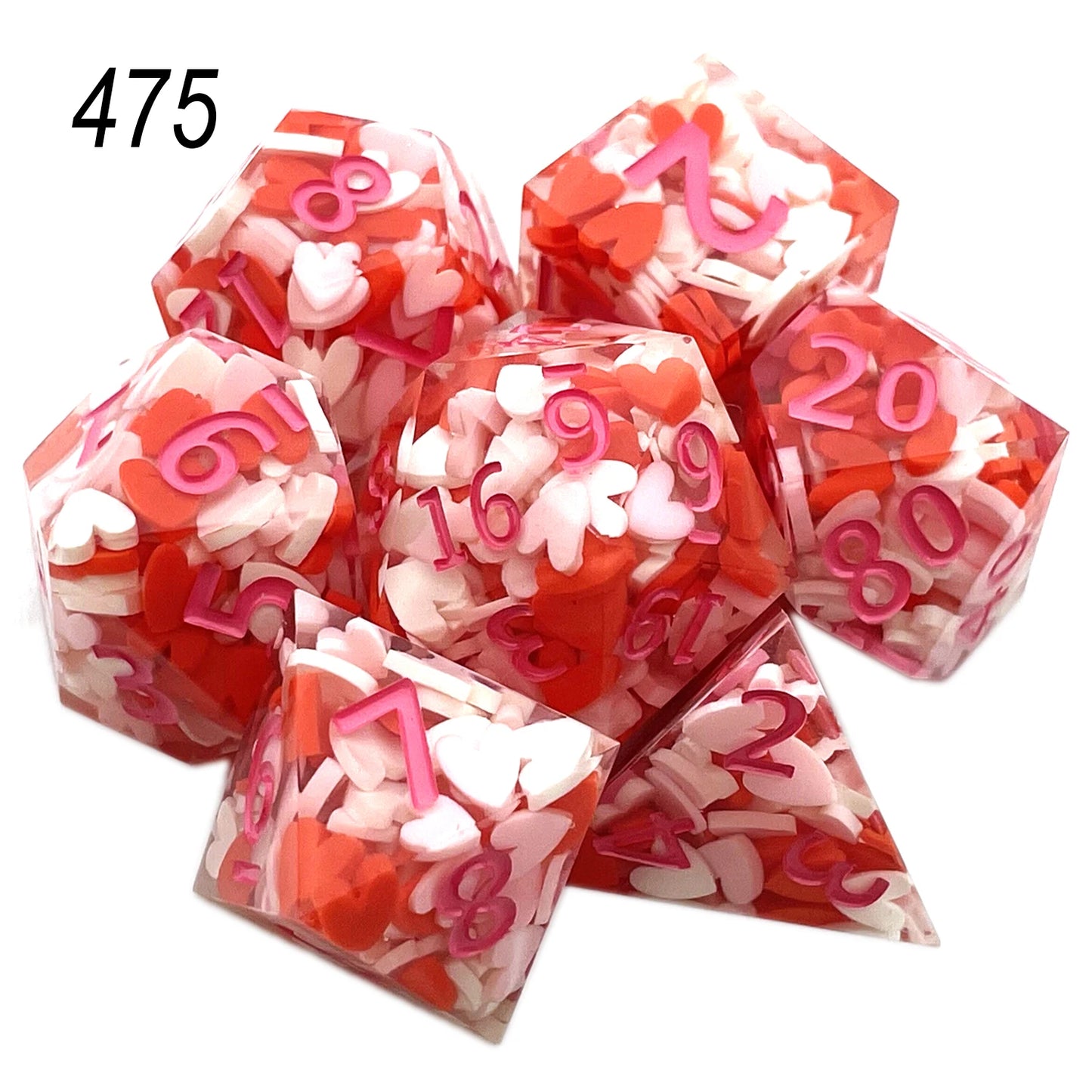 2023 Resin Dice 7PCs Dnd Set Solid Polyhedral D&D Dice DND For Role Playing Rpg Rol Pathfinder Board Game Dragon Scale Gifts 475