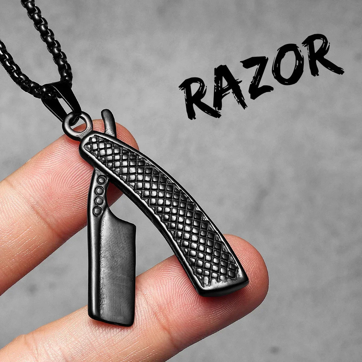 Barber Scissors Shaver Hair Drier Razor Stainless Steel Man Necklaces Pendant Chain For Women Fashion Jewelry Gifts Wholesale