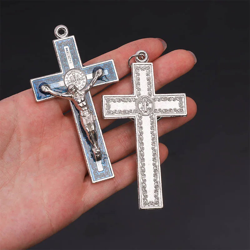 New religious cross christian jewelry cross pendant saint benedict cross pattern pendant pendant necklace.