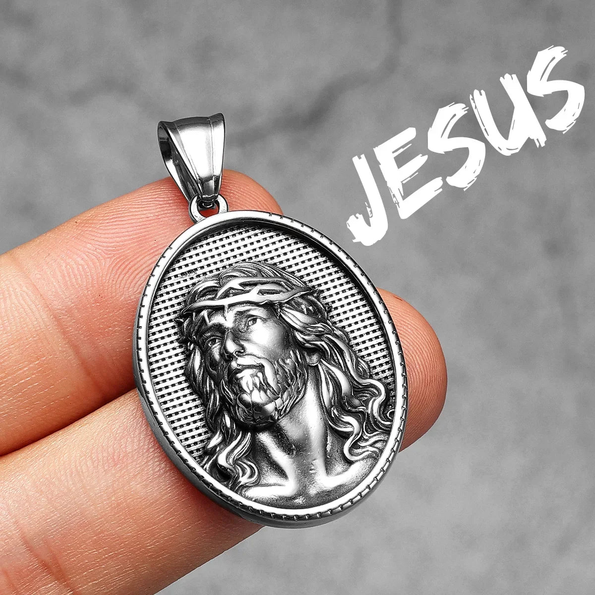Christian Jesus Heart Cross Powerful Amulet Stainless steel Men Necklaces Pendant Chain New In For Women Jewelry Gifts Wholesale