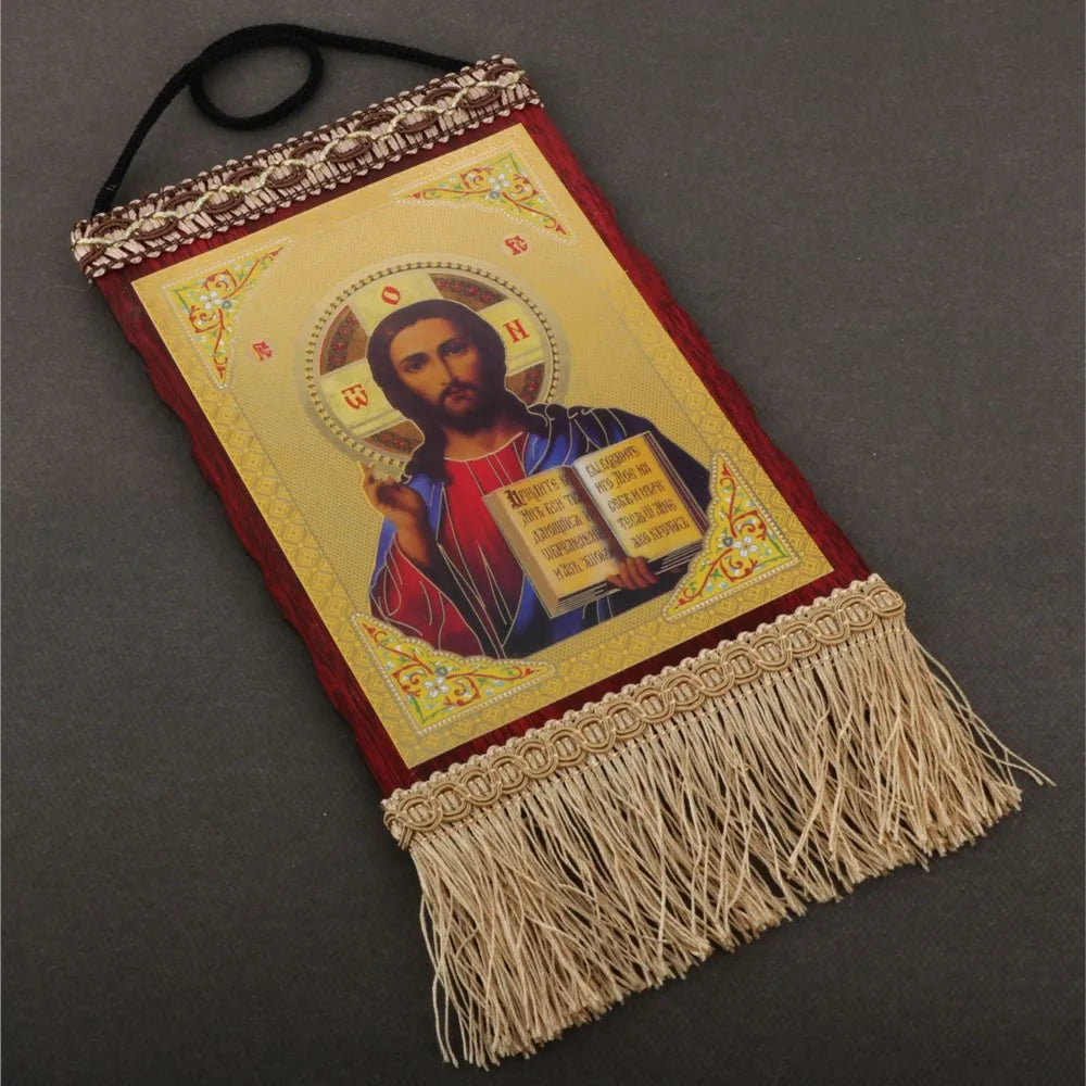 Jesus Christ The Teacher Tassel Hanging Home Wall Decoration Christian Holy Family Virgin Mary Icon Church Ornament Accessories