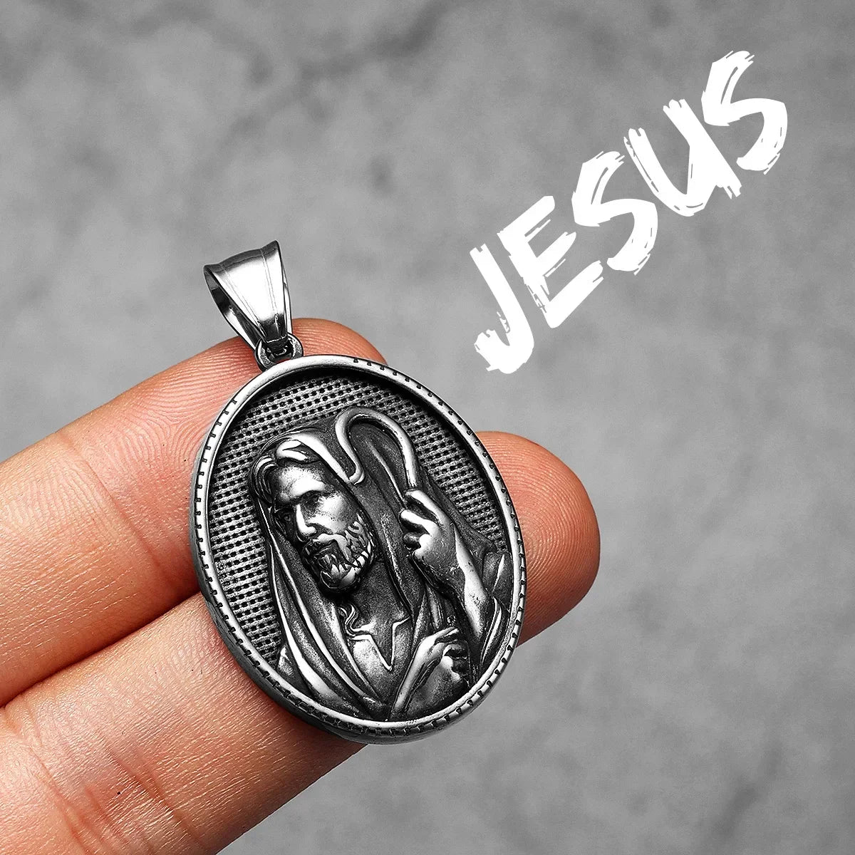 Christian Jesus Heart Cross Powerful Amulet Stainless steel Men Necklaces Pendant Chain New In For Women Jewelry Gifts Wholesale