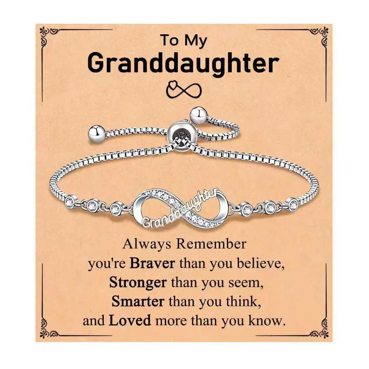 Love-filled diamond beaded bracelet, birthday jewelry gifts for wife, daughter, mother, grandmother, sister, mom, with cards