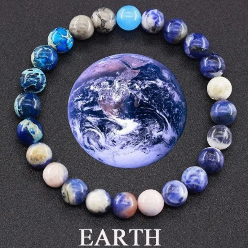 Popular Planet Bracelet Nine Natural Stones Bracelet New Sun Saturn Universe Planet Bracelet Holiday Gift