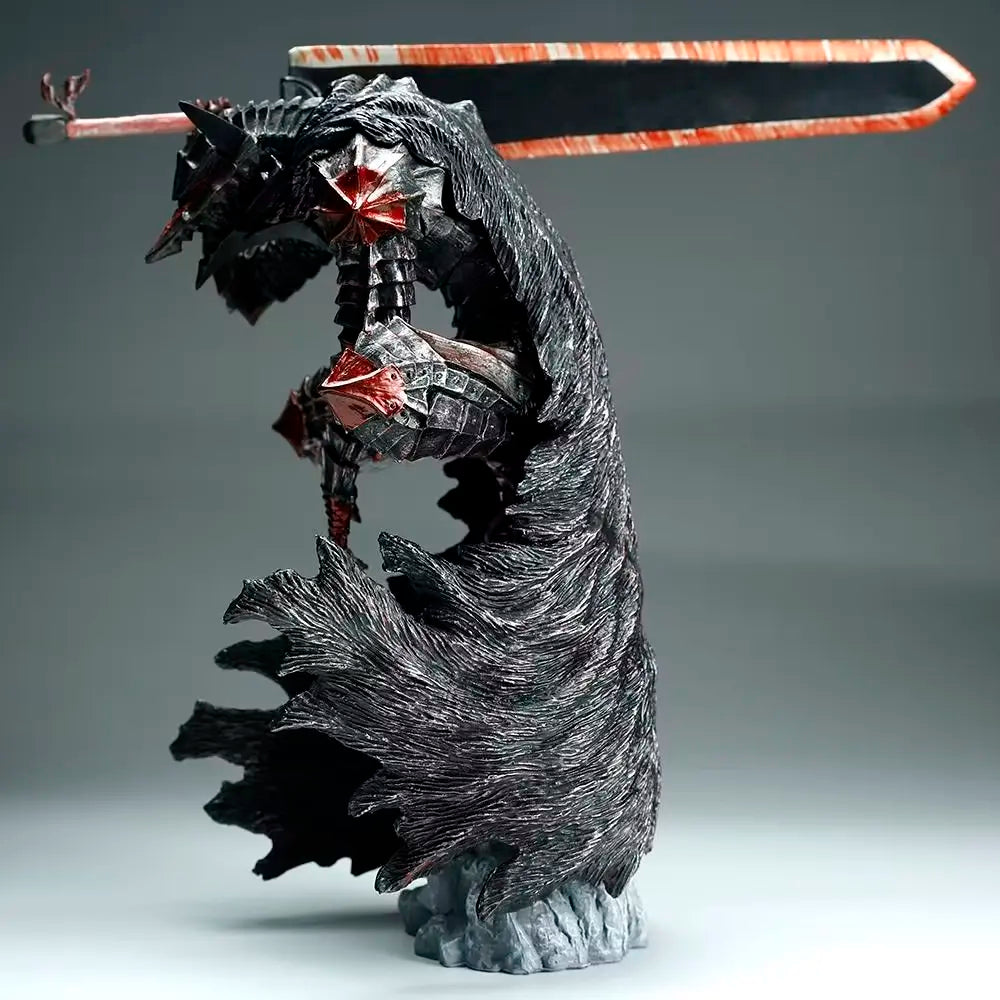 25cm Berserk Guts L Anime Figure Guts Berserker Armor Action Figure Berserk Black Swordsman Figurine Model Collection Doll Toys